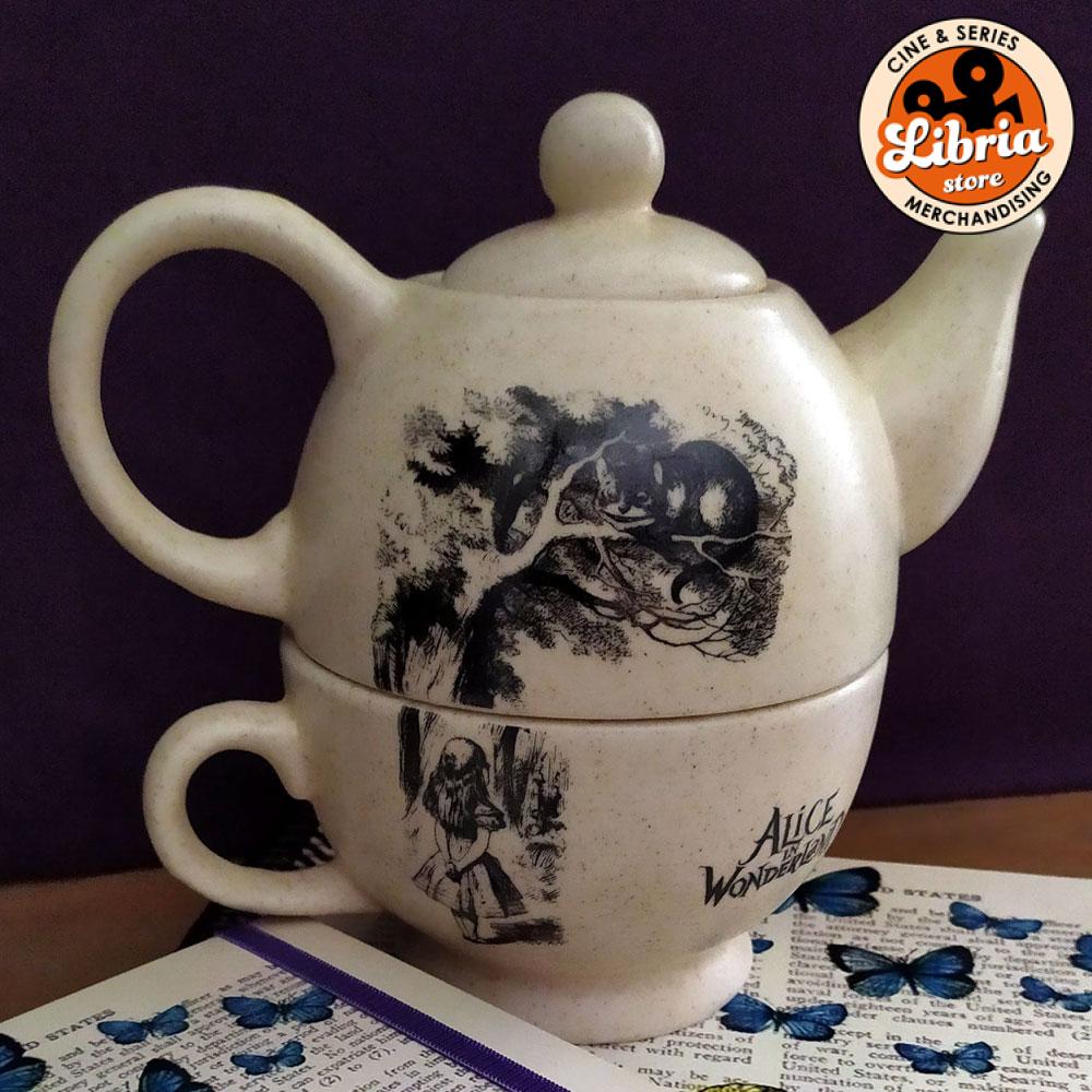 Tetera + taza Alice in Wonderland
