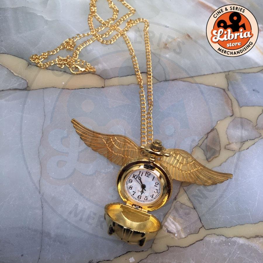 Collar Reloj de Snitch Dorada - Imagen 4