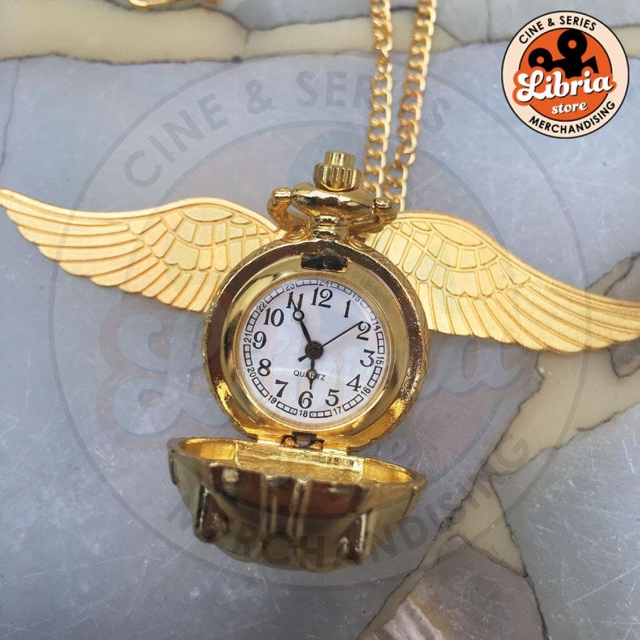Collar Reloj de Snitch Dorada
