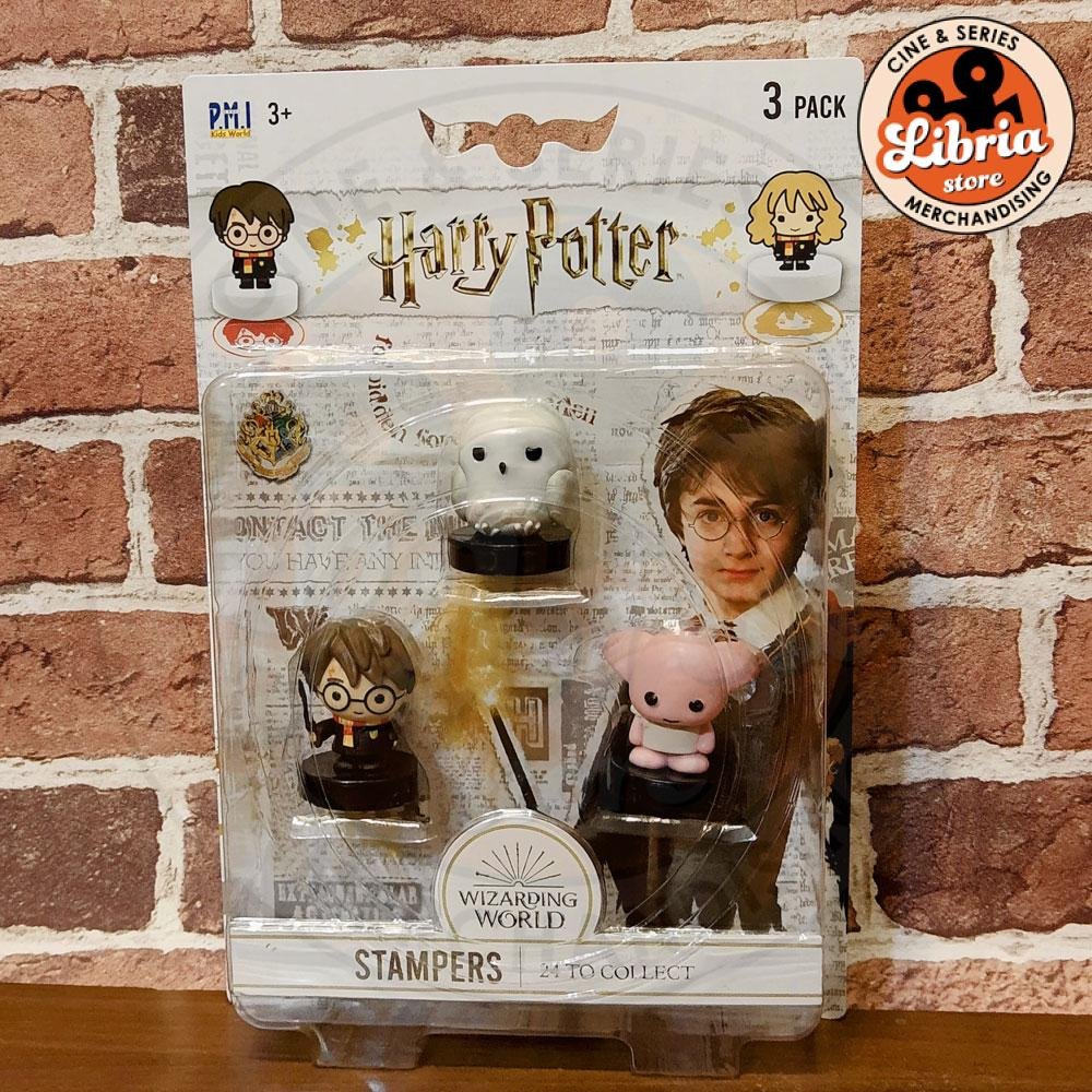 Set x3 sellos Harry, Hedwig y Dobby