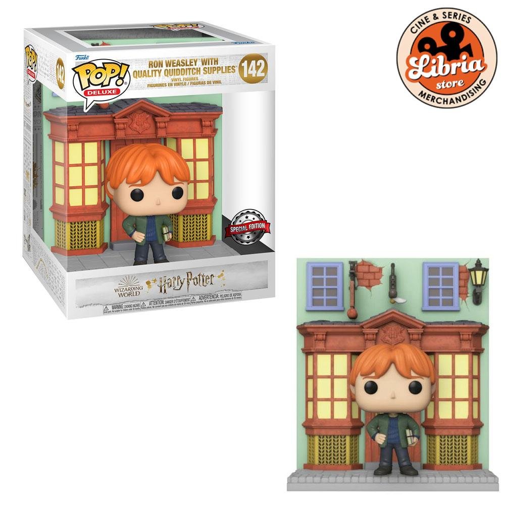 Funko Pop Ron Weasley With Quality Quidditch supplies142 - Edición Deluxe en Diagon Alley
