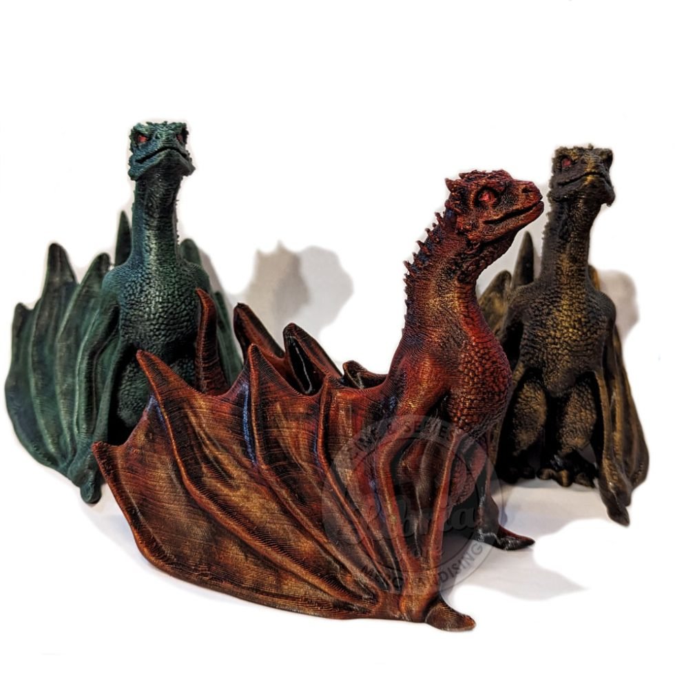 CATOR 3 Figuras De Dragón 3D Articuladas 13 Cm – Juguete Flexible Y Resistente, Regalo Ideal Para Navidad, Pascua O Cumpleaños De Niños Y Adultos