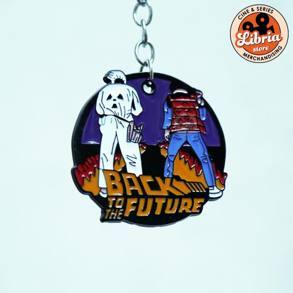 Llavero Volver al Futuro con siluetas