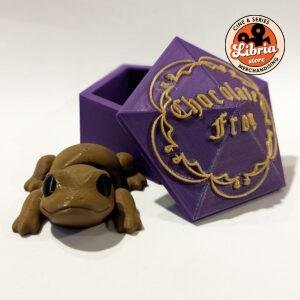 Rana de chocolate con caja