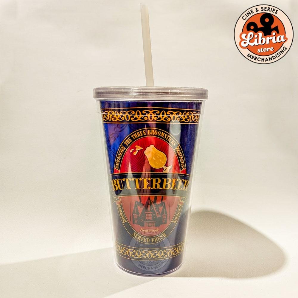 Vaso con tapa y sorbete Butterbeer - Imagen 3