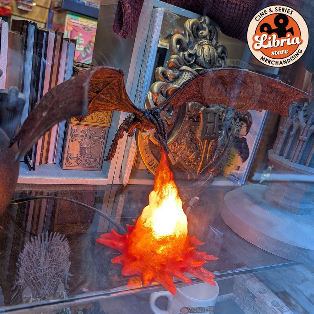 Lámpara de Drogon con fuego - Game of Thrones