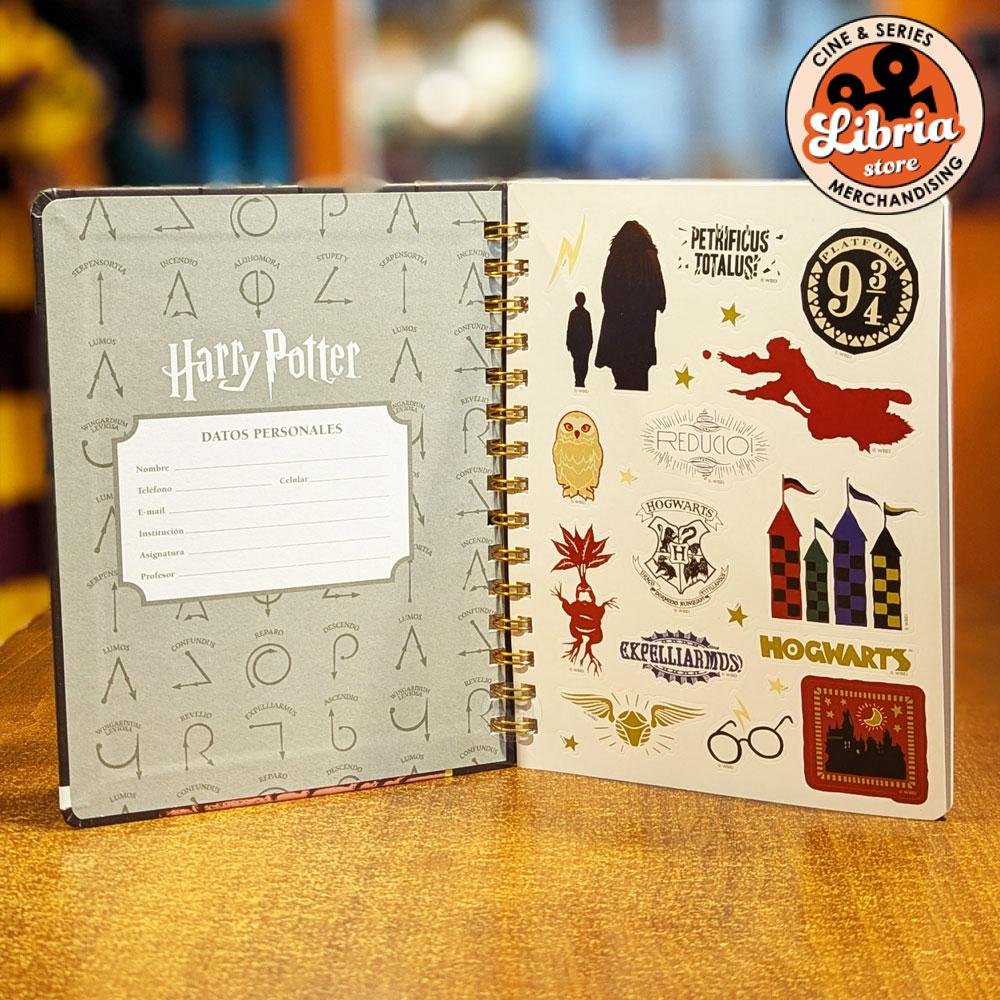 Cuaderno A5 Harry Potter íconos + stickers anillado mooving - Imagen 2